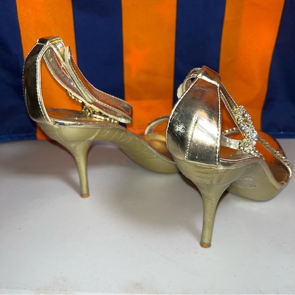 Delicacy gold heel shoes open toe size 8.5 pre-loved - Picture 7 of 11